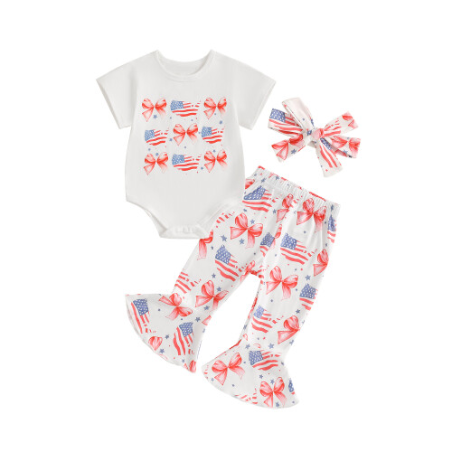(3-6 Months, Ivory) Conjunto de verão de julho.