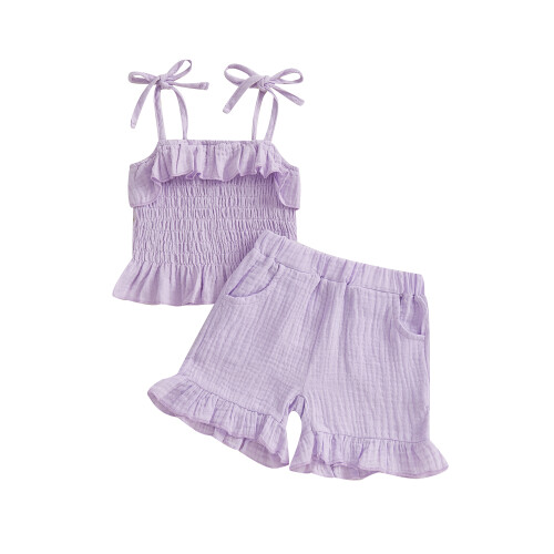 (4-5 Years, Purple) Σετ σορτς για 2 τεμάχια.