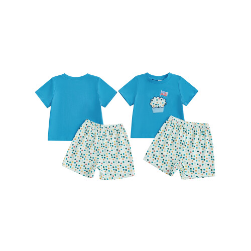 (12-18 Months, Blue) Νηπιακή στολή 4ης 2 τεμαχίων