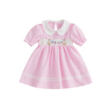 (5-6 Years, Pink) Vestido de niña para verano.