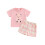 (12-18 Months, Pink) Σετ καλοκαιρινών ρούχων σχέδιο αρκουδάκι. 1