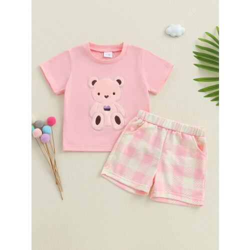 (2-3 Years, Pink) Completo estivo per (2 pezzi). 2