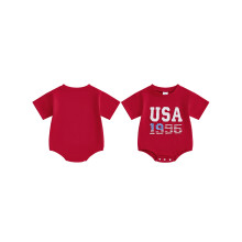 (6-12 Months, Red) Baby-Strampler zum 4. für Neugeborene