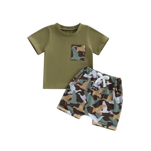 (18-24M, army green) Σορτσάκι για μωρά καλοκαιρινό ντύσιμο
