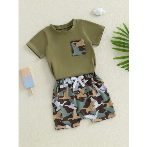 (0-6M, army green) Σορτσάκι για μωρά καλοκαιρινό ντύσιμο 2