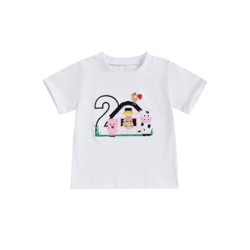 (24 Months, White) Παιδικό μπλουζάκι για καλοκαιρινές μπλούζες.