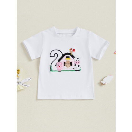 (24 Months, White) Παιδικό μπλουζάκι για καλοκαιρινές μπλούζες. 2