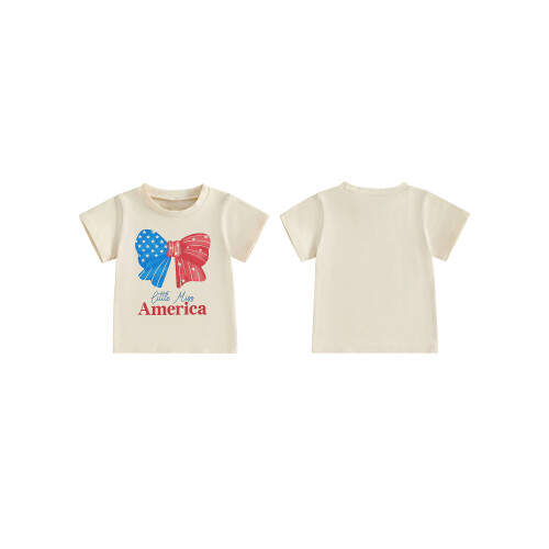 (1-2 Years, Beige) Μπλούζα κοντομάνικη με 4ης Ιουλίου 1