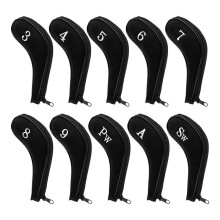10 STKS Rits  Club Iron  Covers met Nummer  Club  Covers voor Iron Set voor  Iron Headcovers