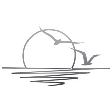 Sunrise Metal Wall Art, Sun and Seagulls Wall Decor, Metal Wall Decor, Abstract Sunset Home Decor, Minimalist Art