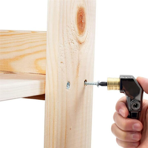 Right Angle Drill Attachment, All Metal Body 90 Degree Drill Adapter with Detachable Handle, Drill Bit Corner Adapter 2