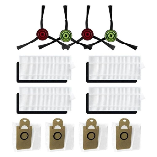 Robot Vacuum Cleaner Side Brush, Filter, Dust Bag for  T10S Replacement Accessories.