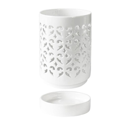 Vasos de OrquíDea com Furos, Vaso de OrquíDea de Cerâmica de 4 Polegadas para Repotting, Vaso de Plantador de Flores Interno e Externo, Branco