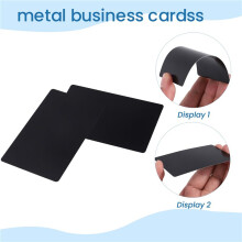 100 Pcs Metal Engraving Blanks Aluminum Sheet Laser Engraving Business Card Engraving DIY Gift Cards, Matte Black