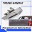 Car Tailgate Handle for  Hunter F70 Cargo Box Handle Rear Trunk Handle Tail Door Buckle Electroplating Handle 4