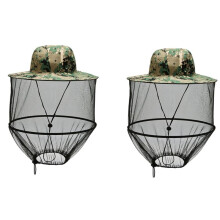 Grüner Camouflage-Fischernetzhut zum Schutz Vor Mücken im Freien, Geeignet zum Angeln, Camping und für Andere Aktivitäten
