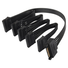 15 Pin Power Splitter 1 To5 Hard Drive HDD SSD Power Supply Cable Cord Extension Cable Hard Disk Expansion Cable