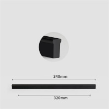 Möbelknauf Griff 320mm schwarz