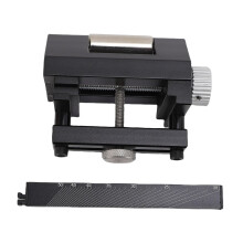 Sharpening Jig with Honing Guide for Chisels and Planes, Fixed Angle, Aluminum Alloy, Black