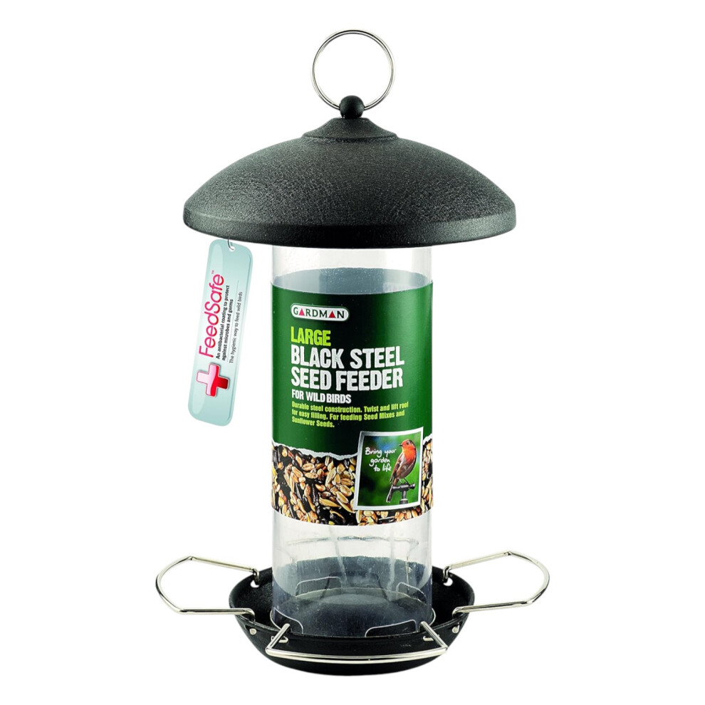 Gardman Large Steel Bird Feeder Black