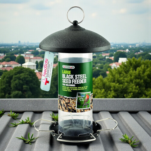 Gardman Gardman Large Black Steel Bird Feeder 1