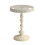 Corner Table Round Minimalist Side Table (White + Lace) 1