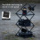 Camping Foldable Storage Organizer Rack Black 4