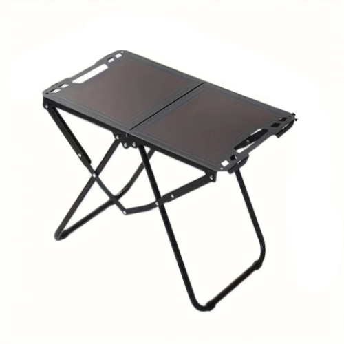 Folding Camping Table with Carry Handle Tripod Base Black