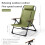 Camping Folding Chair with Detachable Pillow Green 8