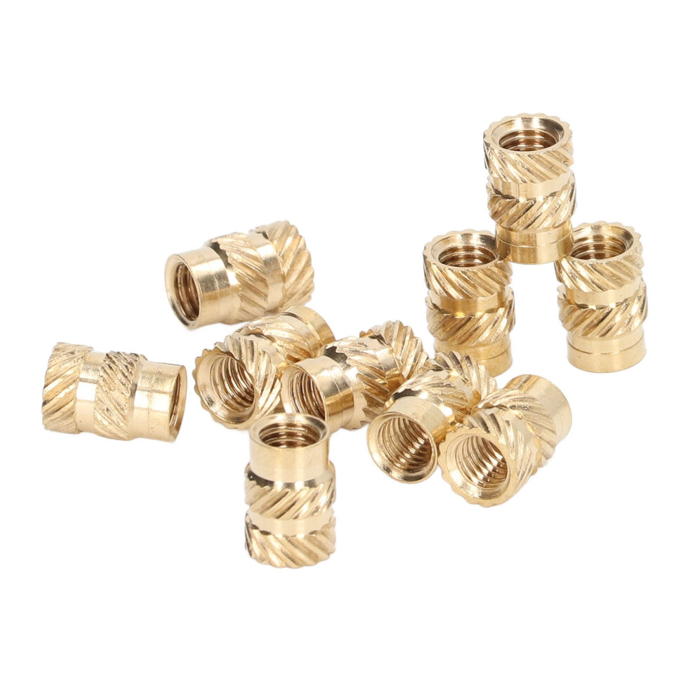 100Pcs Brass Wear-Resistant M4x8x6 Threaded Inserts For 3D Printer, Gold 8751375173647
