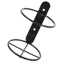 Wall Mounted Single Bottle Wine Rack SpaceSaving Black Metal Holder for Kitchen and Home Decor