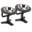 Adjustable Elevated Cat & Dog Bowl, Sturdy ABS, Small Pets 16