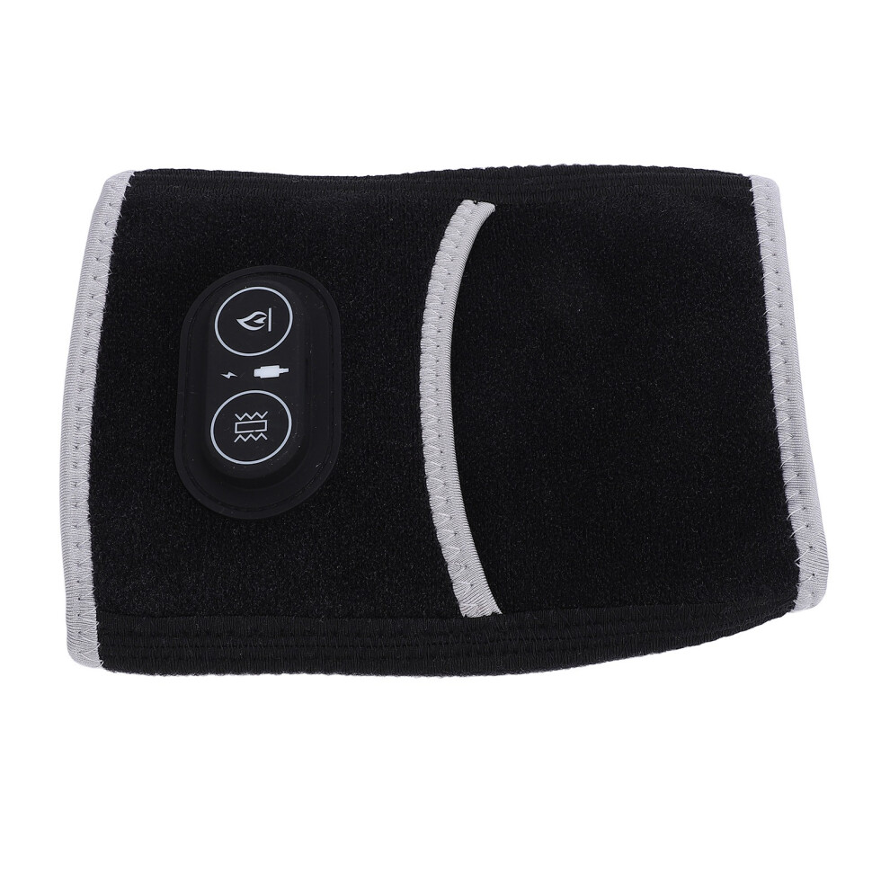Black Elbow Heating Pad With 3 Levels Vibration Adjustable Hook Loop Brace