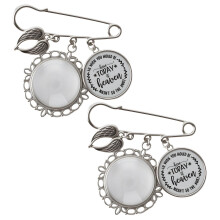 Graduation Photo Charms with Angel Wings, Tassel Keepsake for Cap, Wedding and Memorial