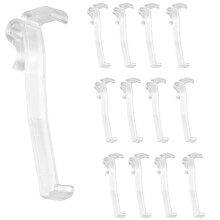 Valance Clips for Blinds 3.25 Inch Clear Plastic Hidden Design 12 Pack Durable Snap Install