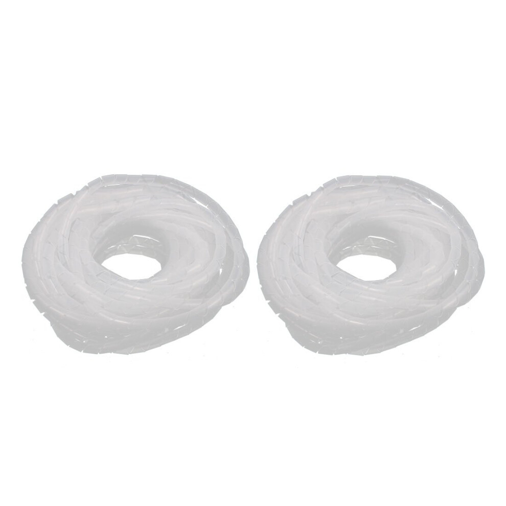Cable Management Sleeve Clear Spiral Cable Wrap 12M Flexible Wire Organizer For Computer Cords 9771547207429