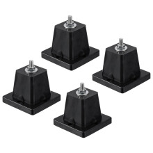 Air Conditioner Vibration Pads AntiSlip HeavyDuty Mini Split AC Mounting Brackets 4Pcs Black