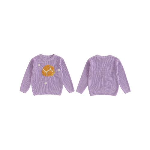 (140, Lavender) Παιδικό πουλόβερ για και άνετα 1