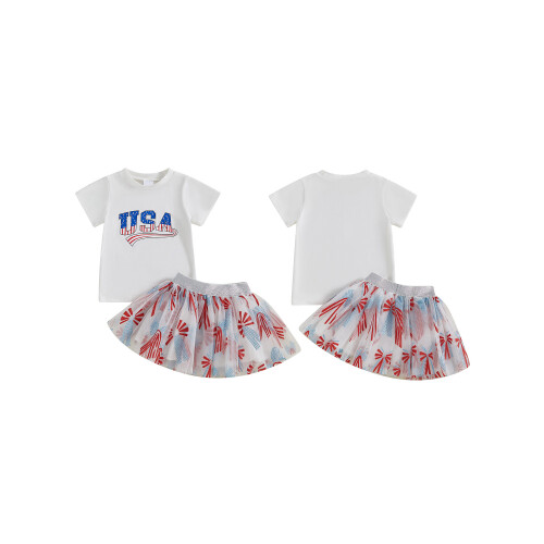 (18-24 Months, White) Dívčí oblečení pro 4. července 1