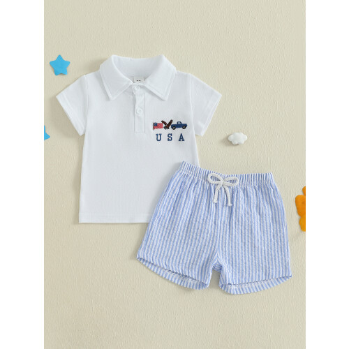 (18-24 Months, Blue) Στολή 4ης Ιουλίου 2 τεμαχίων. 2