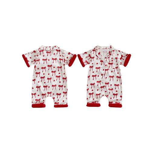 (0-3 Months, Red) Πιτζάμες Romper για και σατέν 1