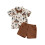 (2-3 Years, Beige) Conjunto de verão com botões. 1