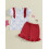 (2-3 Years, Red) Completo per bambina 2 pezzi. 3