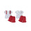 (2-3 Years, Red) Completo per bambina 2 pezzi. 2
