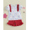 (2-3 Years, Red) Completo per bambina 2 pezzi. 4