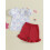 (2-3 Years, Red) Completo per bambina 2 pezzi. 5