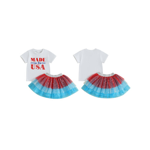(12-18 Months, White) Conjunto de verão de julho. 1