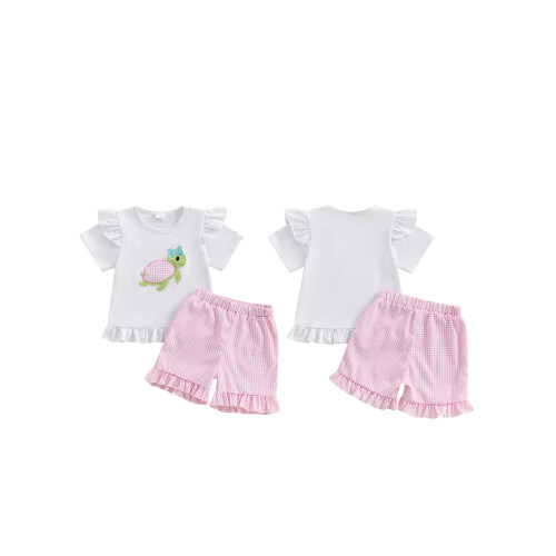 (12-18 Months, White) Καλοκαιρινά ρούχα για σχέδιο χελώνας 1