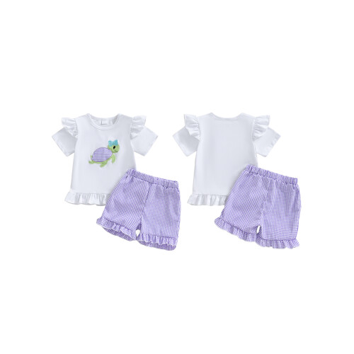 (4T, PURPLE) Καλοκαιρινά ρούχα για σχέδιο χελώνας 1