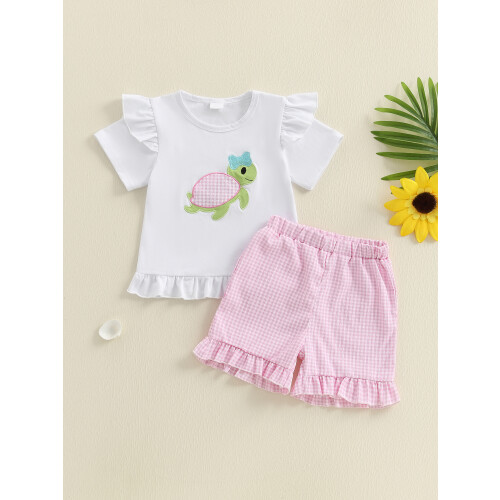 (12-18 Months, White) Καλοκαιρινά ρούχα για σχέδιο χελώνας 2